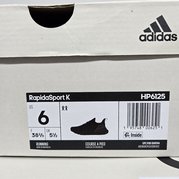 New adidas RapidaSport Bounce J 'Black Iron Metallic' Youth Shoes Size 6 - Picture 8 of 8